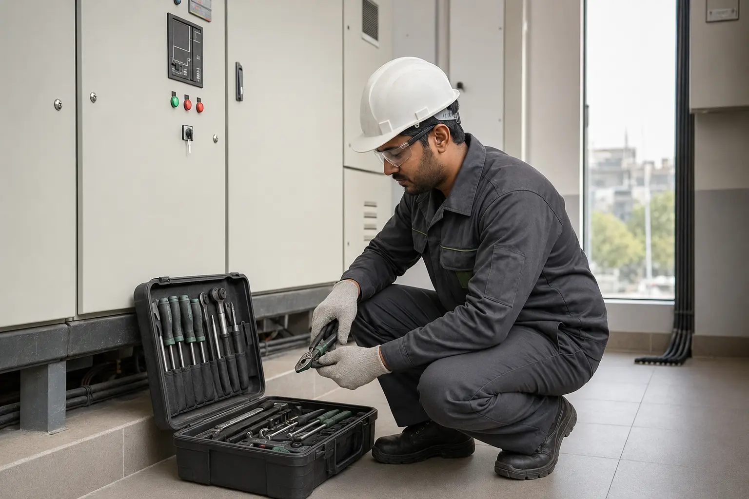 Pronto PK property service technician carrying professional tools